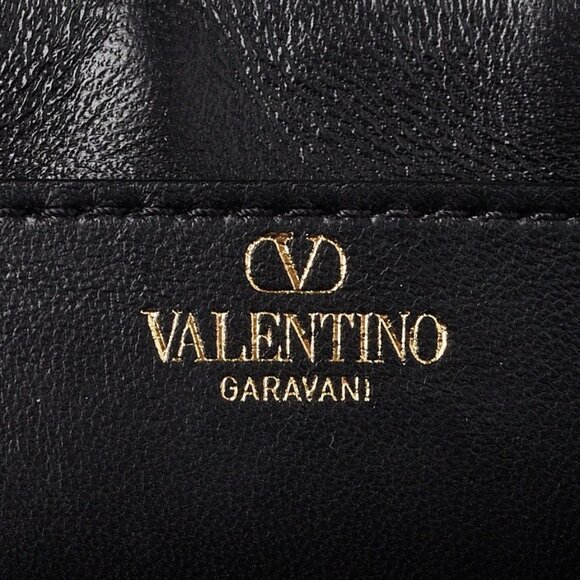 Valentino Black Brushed Leather Rockstud Shoulder Bag - Picture 9 of 12